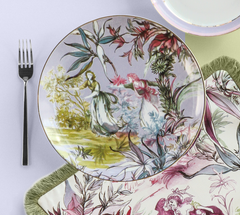 Set of 6 Porcelain Dinner Plates - Firenze