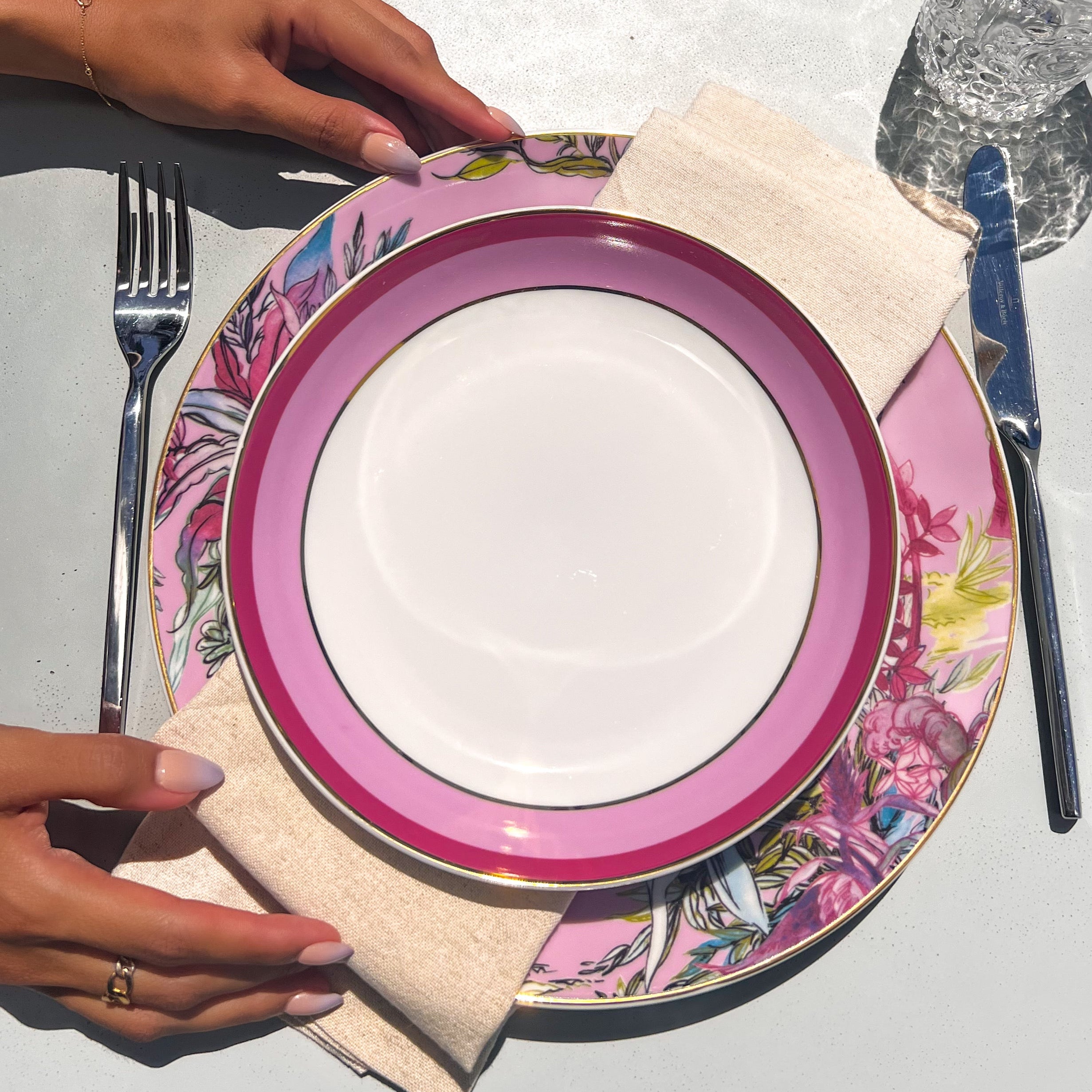 Firenze Italian Soup Bowl - Baci Milano - Porcelaine - Pink