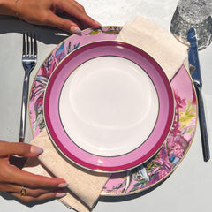 Firenze Italian Soup Bowl - Baci Milano - Porcelaine - Pink