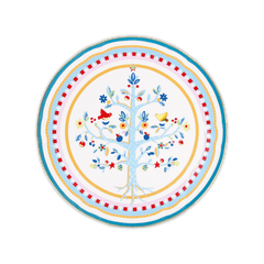 Porcelain Serving Plate - Tree of Life - Mamma Mia - Baci Milano