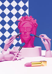 Head Statue - La Stylosa in Pink - Sagrada Familia - Baci Milano