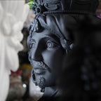 Teste Matte resin: Head Statue Couple - Black 38 cm — Baci Milano