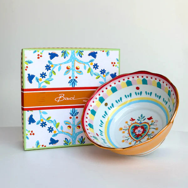 Porcelain Salad Bowl - Heart - Mamma Mia