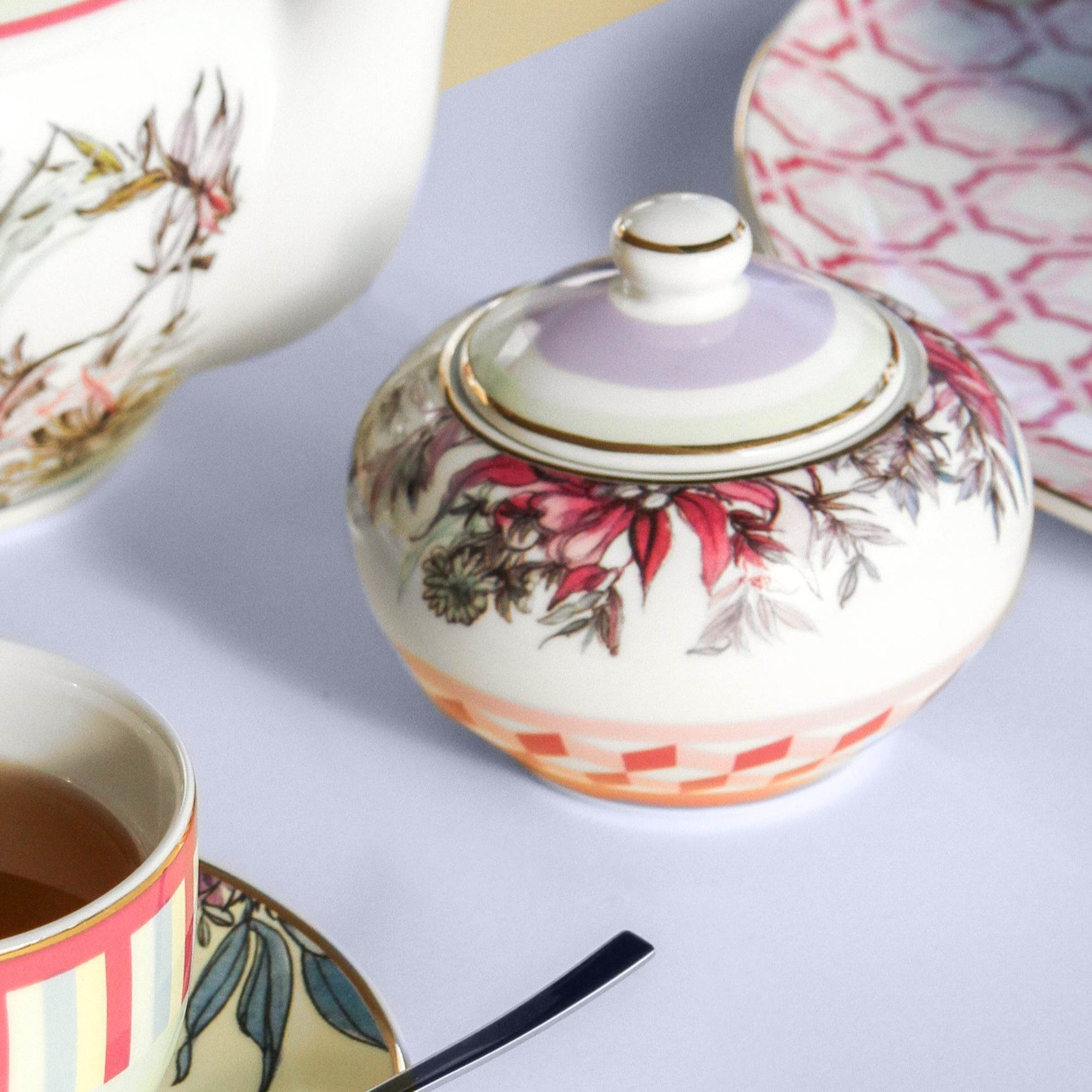Porcelain Sugar Bowl - Firenze - Baci Milano