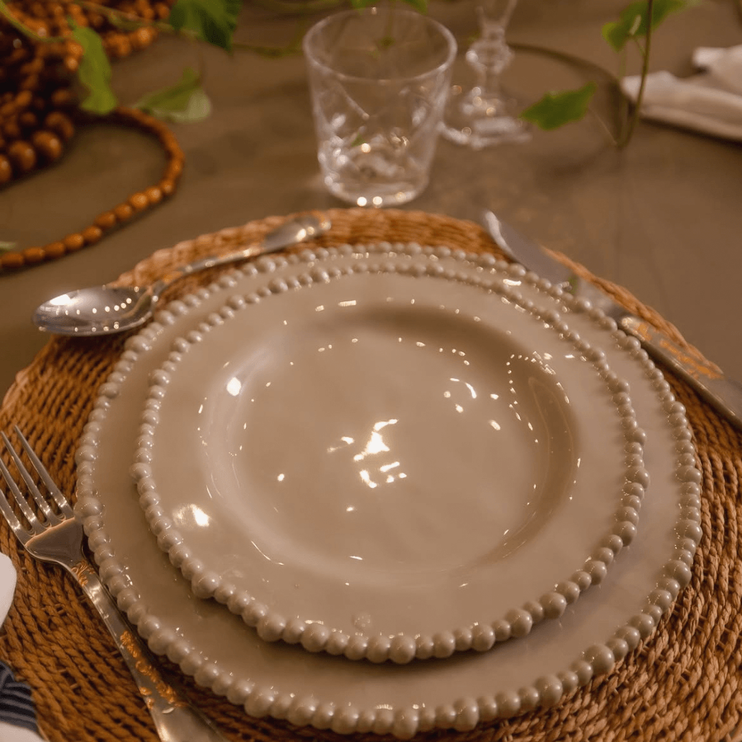Set of 6 Melamine Dessert Plates - Taupe - Joke - Baci Milano