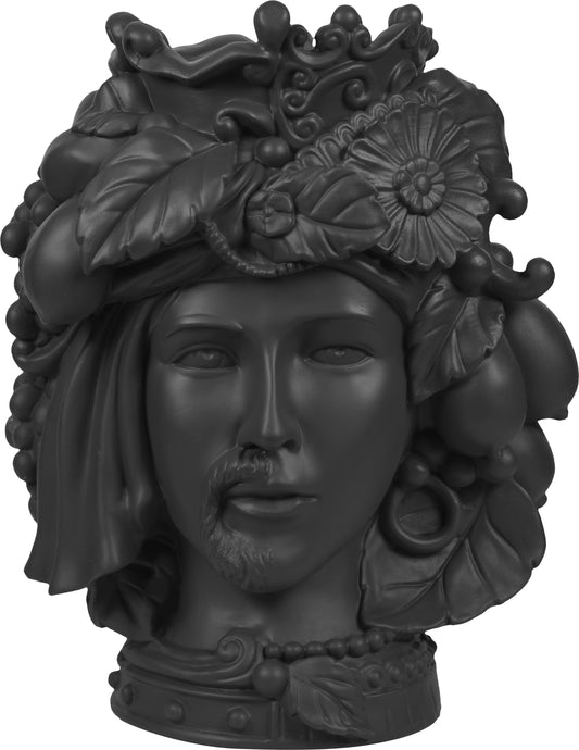 black-modern-head-sculpture