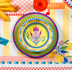 Set of 6 Melamine Soup Bowls - Hand - Mamma Mia