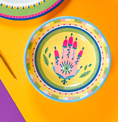 Set of 6 Melamine Soup Bowls - Hand - Mamma Mia