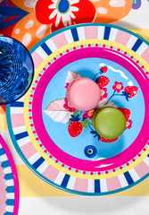 Set of 6 Melamine Dessert Plates - Strawberries - Mamma Mia