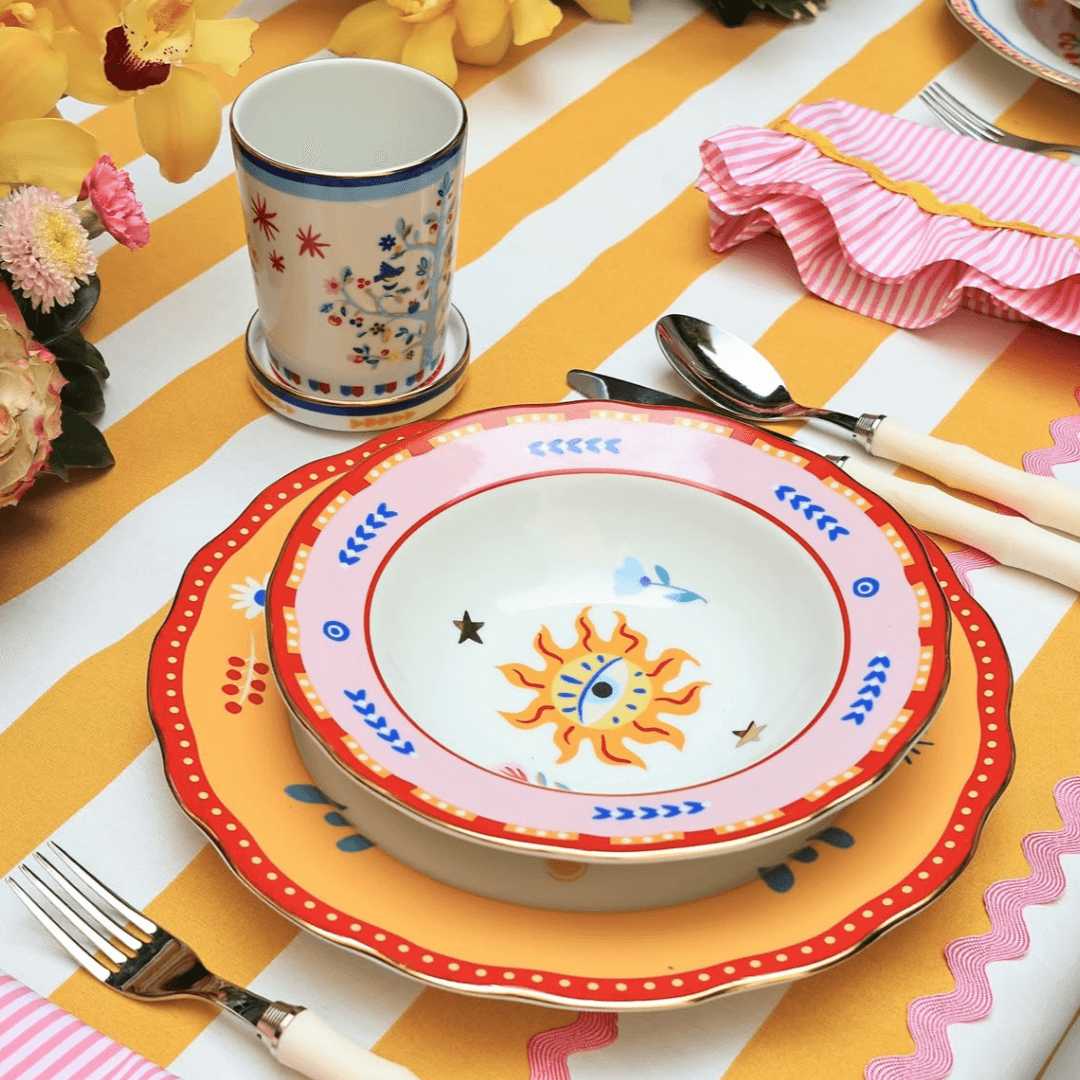 Porcelain Soup Bowl - Eye - Mamma Mia - Baci Milano