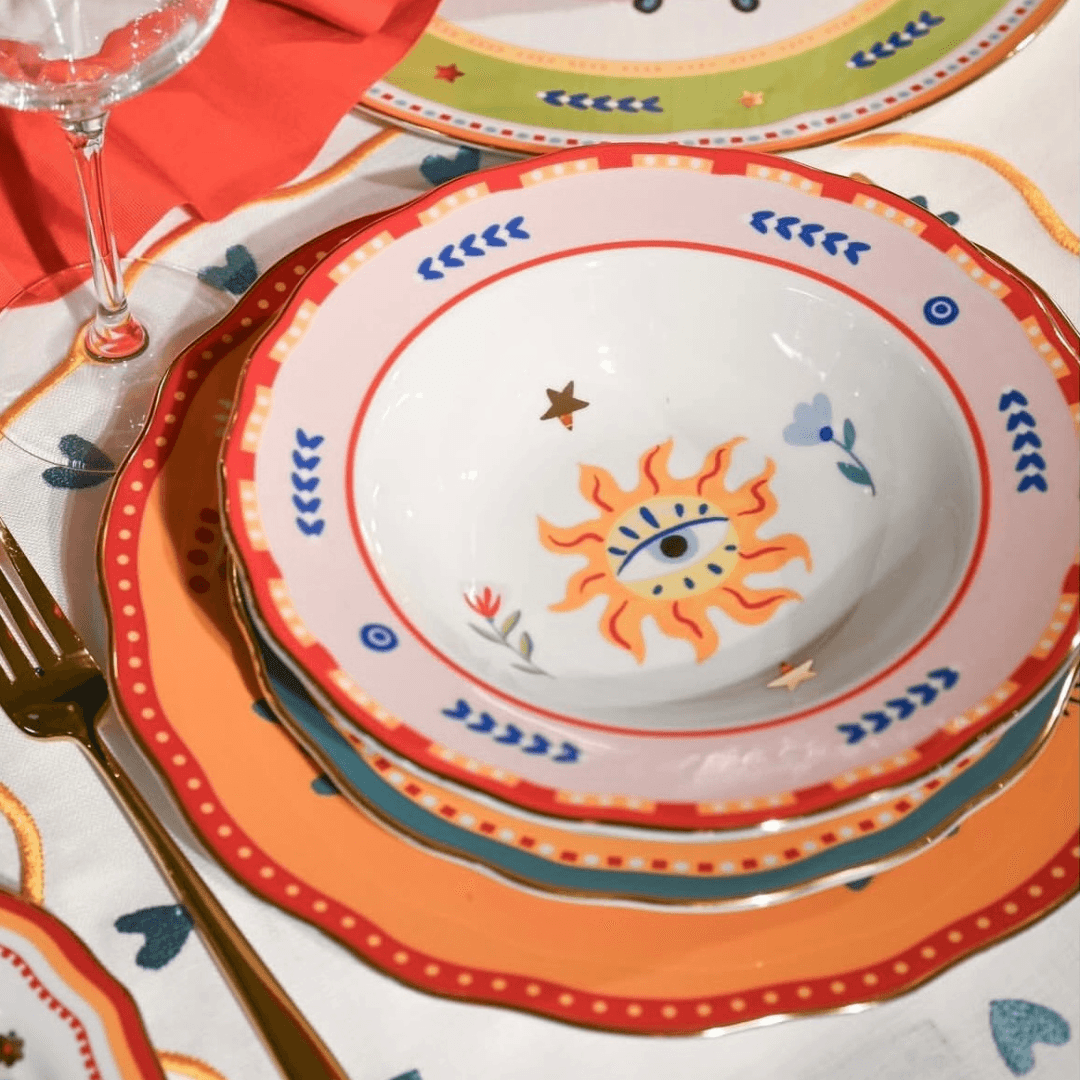 Porcelain Soup Bowl - Eye - Mamma Mia - Baci Milano