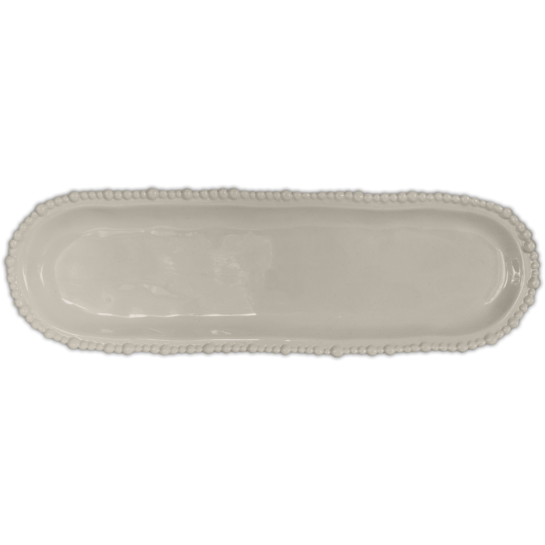 Medium Taupe Serving Plate - Joke