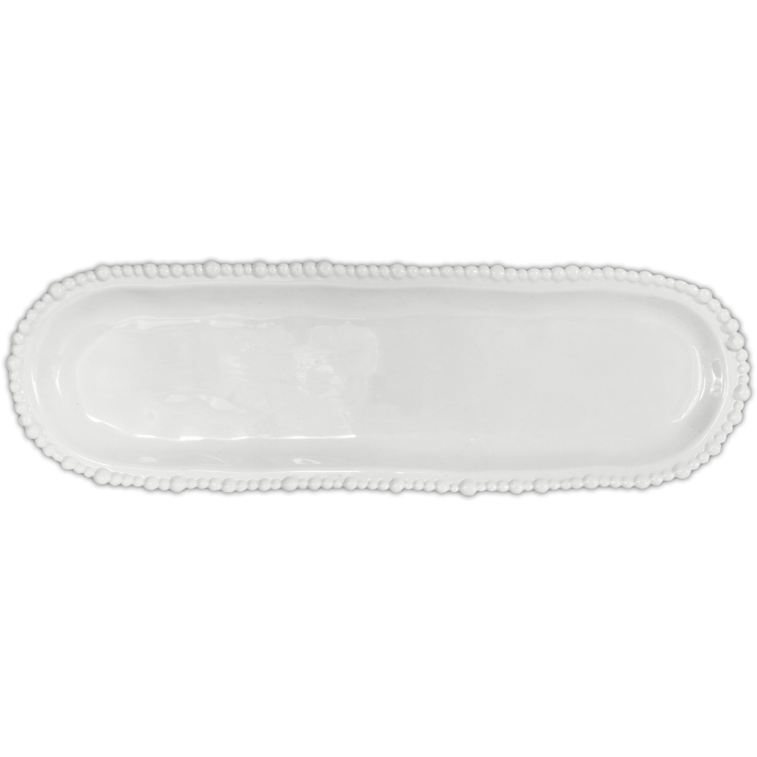 Medium White Oval Serving Platter - Joke