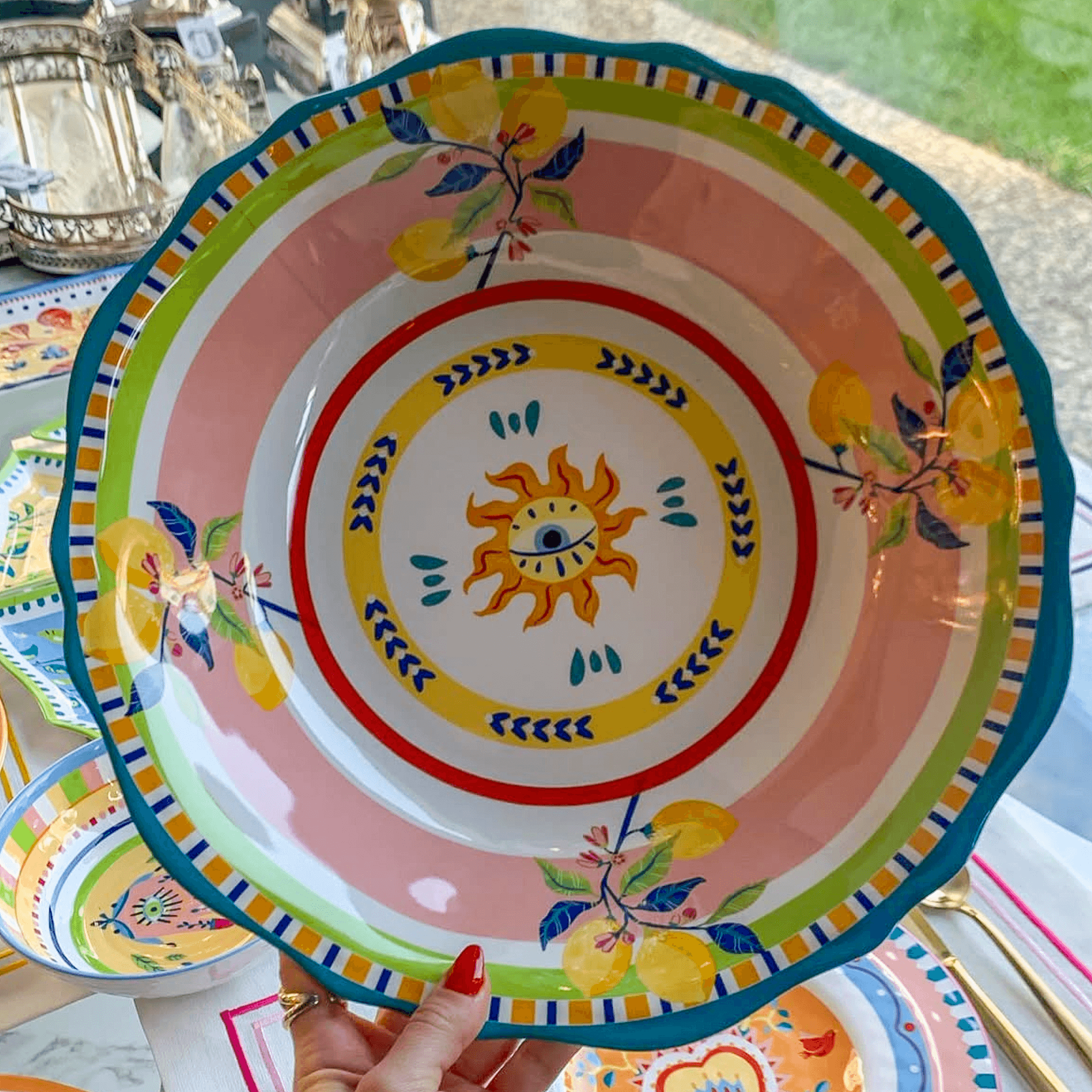 Melamine Salad Bowl - Eye - Mamma Mia - Baci Milano
