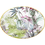 Oval Plate 26cm - Gold Rim — Firenze collection by Baci Milano