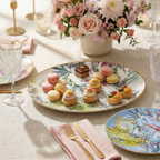 Firenze porcelain: Oval Plate 26cm - Gold Rim — Baci Milano