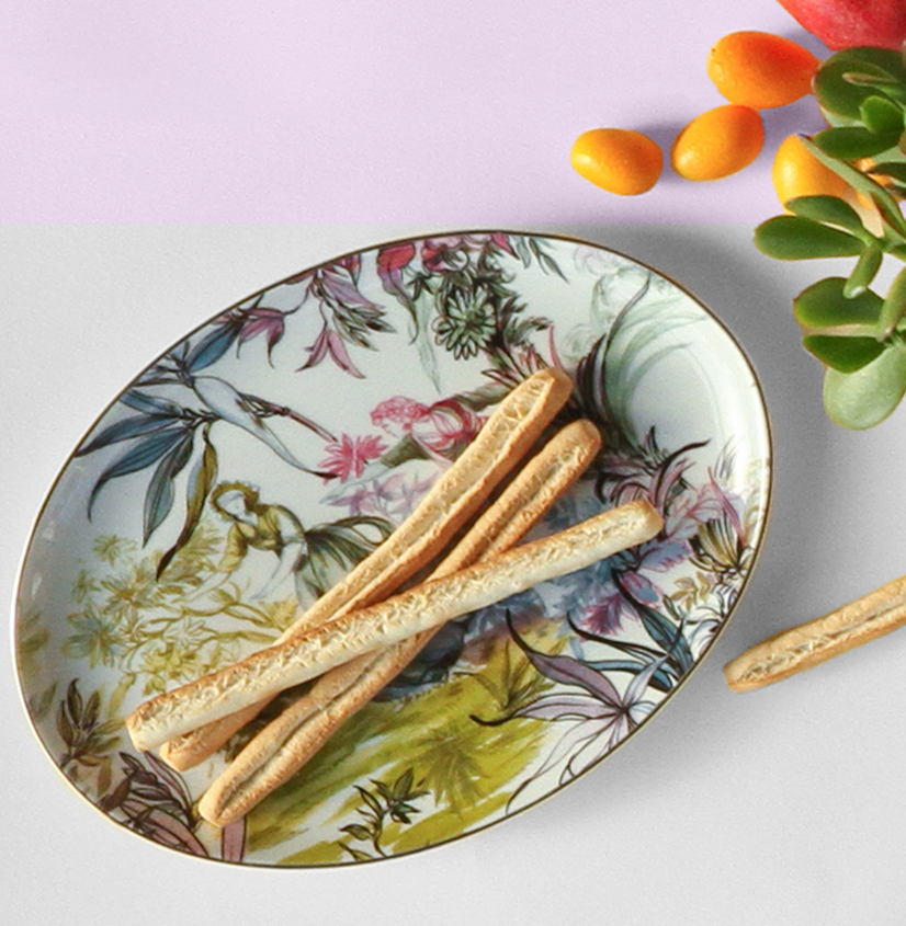 Oval Plate 26cm - Gold Rim - Firenze