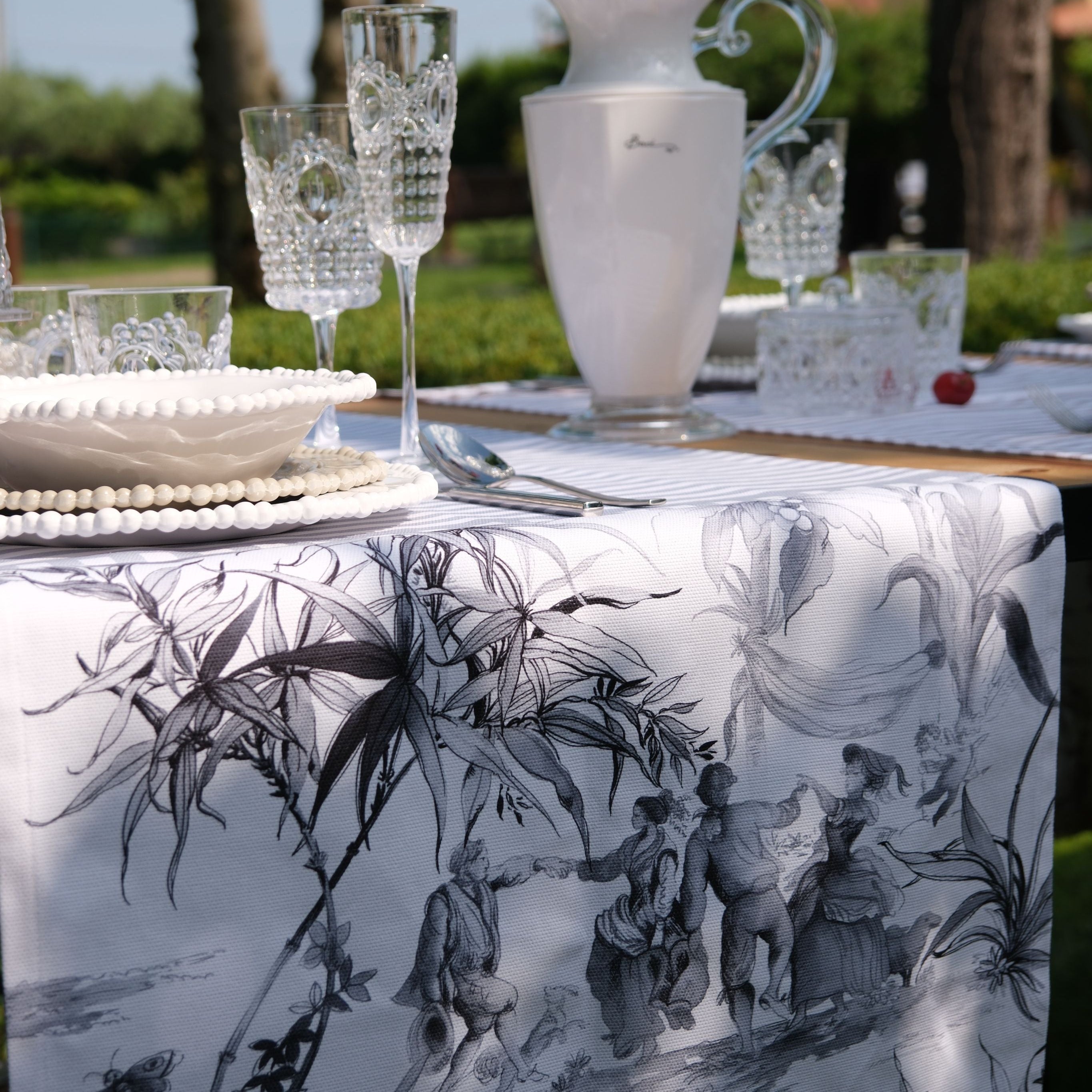 Set of 6 White Dinner Plates - Joke