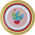 Set of 6 Melamine Dinner Plates - Radish - Mamma Mia - Baci Milano