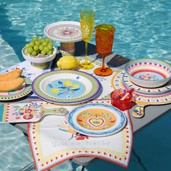 Set of 6 Melamine Dessert Plates - Heart - Mamma Mia