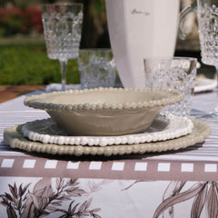 Set of 6 Melamine Dessert Plates - Taupe - Joke - Baci Milano