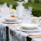18-Piece Set | Joke Melamine in White - Baci Milano
