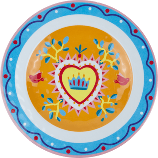 Set of 6 Melamine Dessert Plates - Heart - Mamma Mia