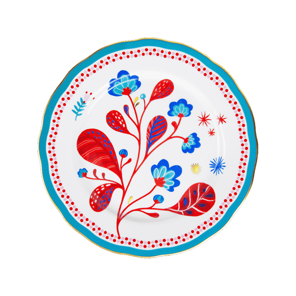 Porcelain Dinner Plate - Leaves - Mamma Mia