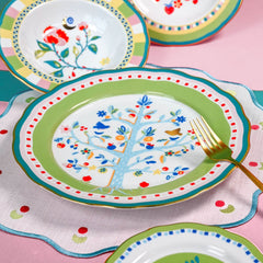 Porcelain Dinner Plate - Tree of Life - Mamma Mia - Baci Milano