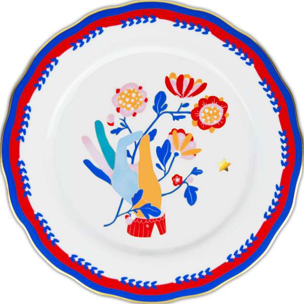 Porcelain Dinner Plate - Hand - Mamma Mia