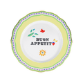 Porcelain Dinner Plate - Buon Appetito - Mamma Mia - Baci Milano