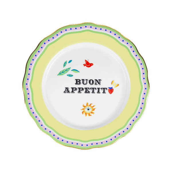 Porcelain Dinner Plate - Buon Appetito - Mamma Mia