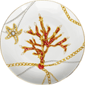 Set of 6 Porcelain Dinner Plates - Portofino - Baci Milano