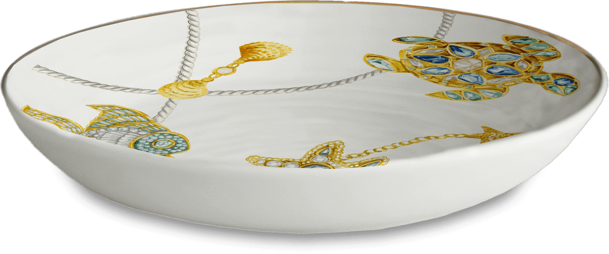 Set of 6 Porcelain Soup Bowls - Portofino - Baci Milano