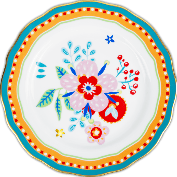 Porcelain Dessert Plate - Flower - Mamma Mia