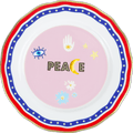 Porcelain Dessert Plate - Peace - Mamma Mia - Baci Milano