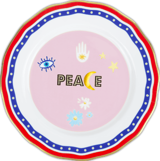 Porcelain Dessert Plate - Peace - Mamma Mia