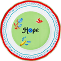 Porcelain Dessert Plate - Hope - Mamma Mia - Baci Milano