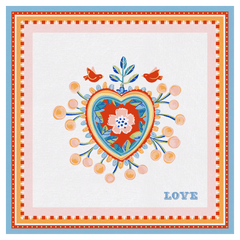 Square Stain Resistant Placemat - Heart - Mamma Mia - Baci Milano