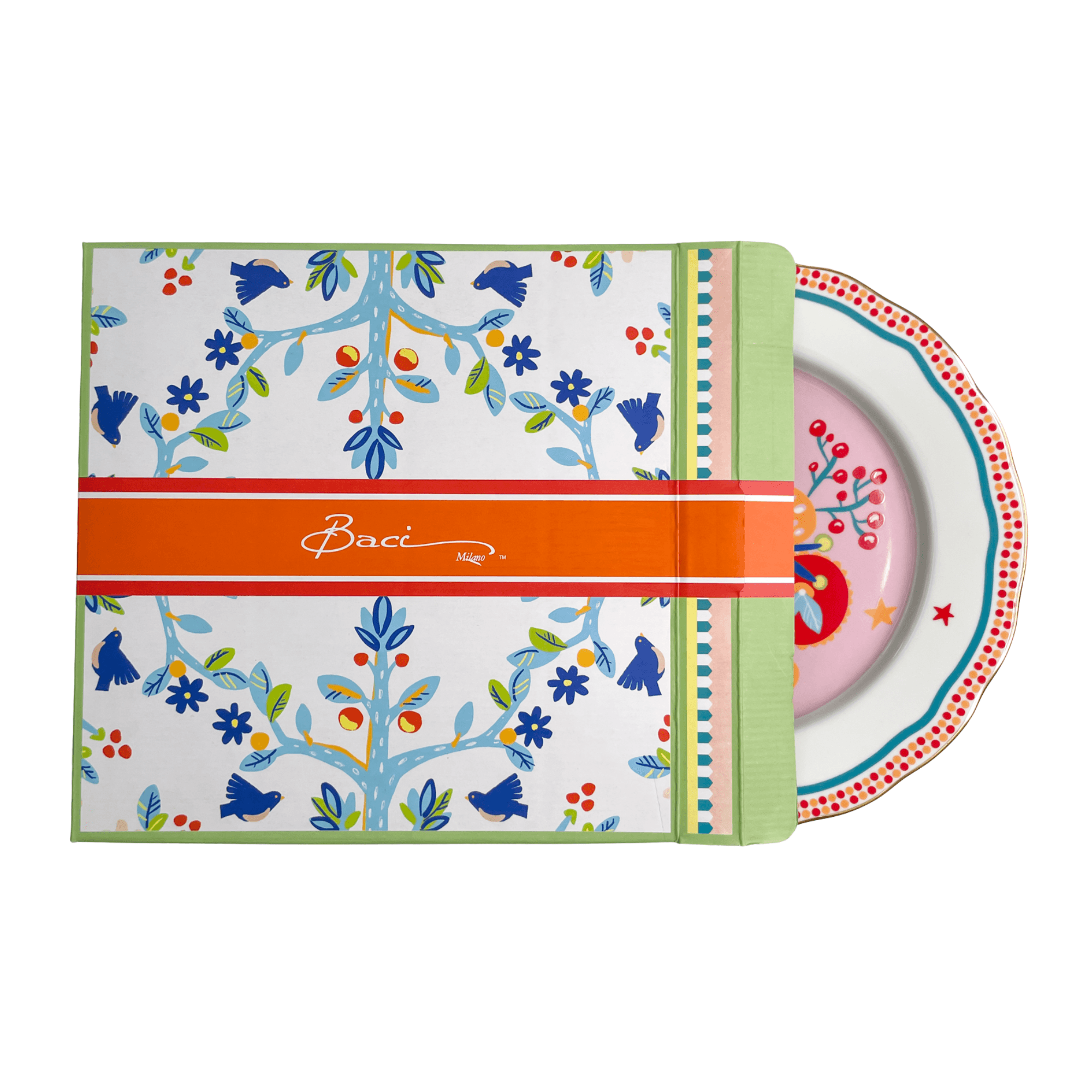 Porcelain Dinner Plate - Flower - Mamma Mia - Baci Milano