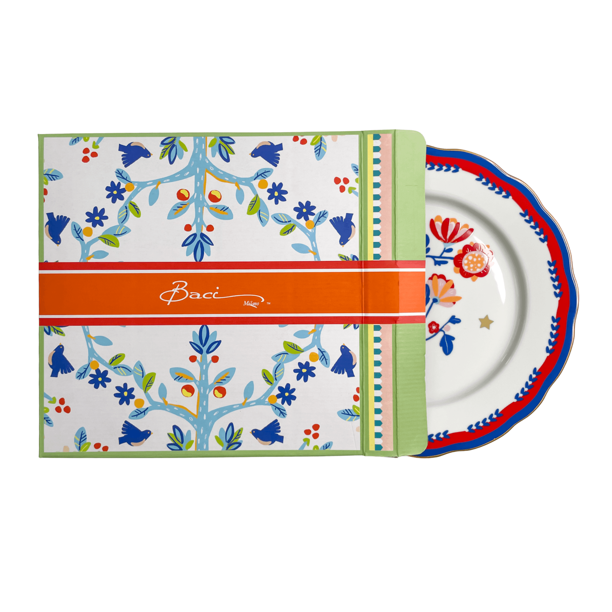 Porcelain Dinner Plate - Hand - Mamma Mia - Baci Milano