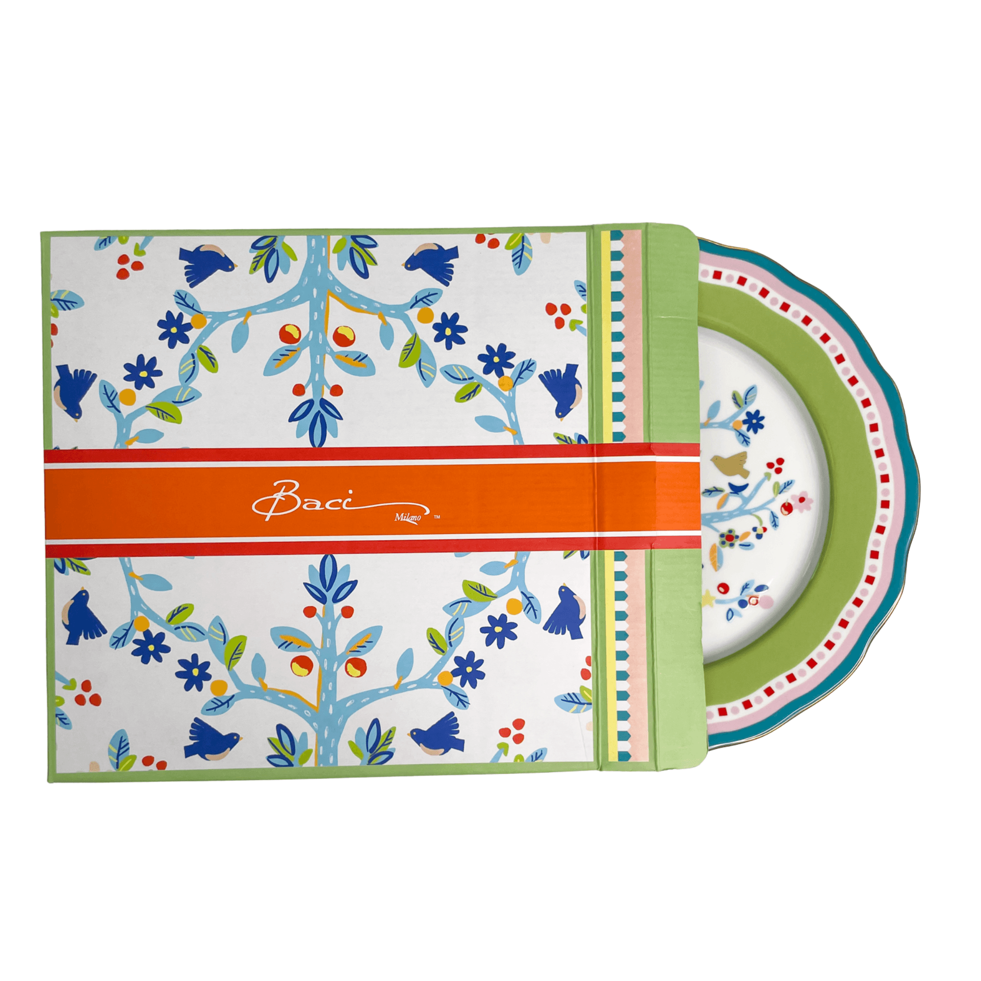 Porcelain Dinner Plate - Tree of Life - Mamma Mia - Baci Milano