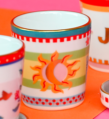 Porcelain Espresso Cup with Saucer/Lid - The Hand - Mamma Mia