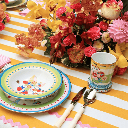 Porcelain Cup with Saucer/Lid - Flower - Mamma Mia - Baci Milano