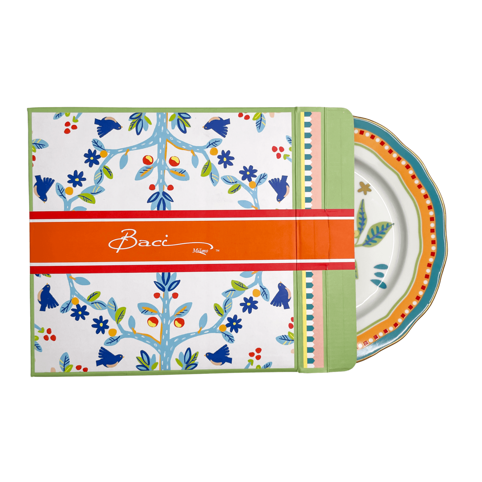 Porcelain Dessert Plate - Flower - Mamma Mia - Baci Milano