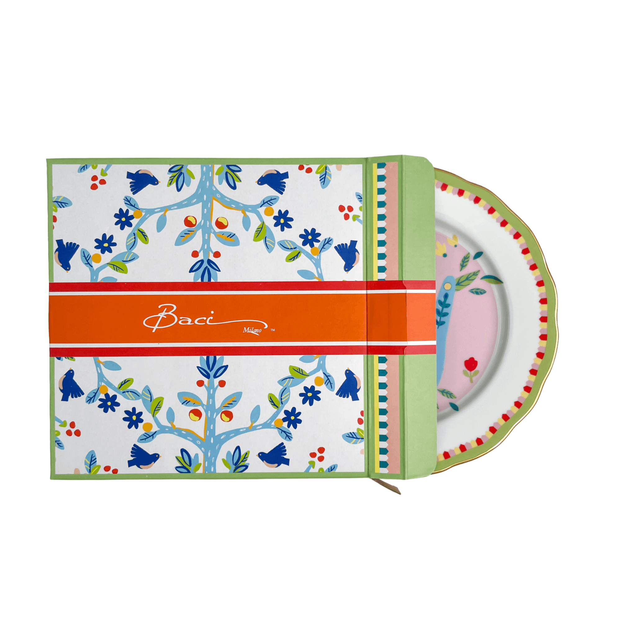 Porcelain Dessert Plate - Hand - Mamma Mia - Baci Milano