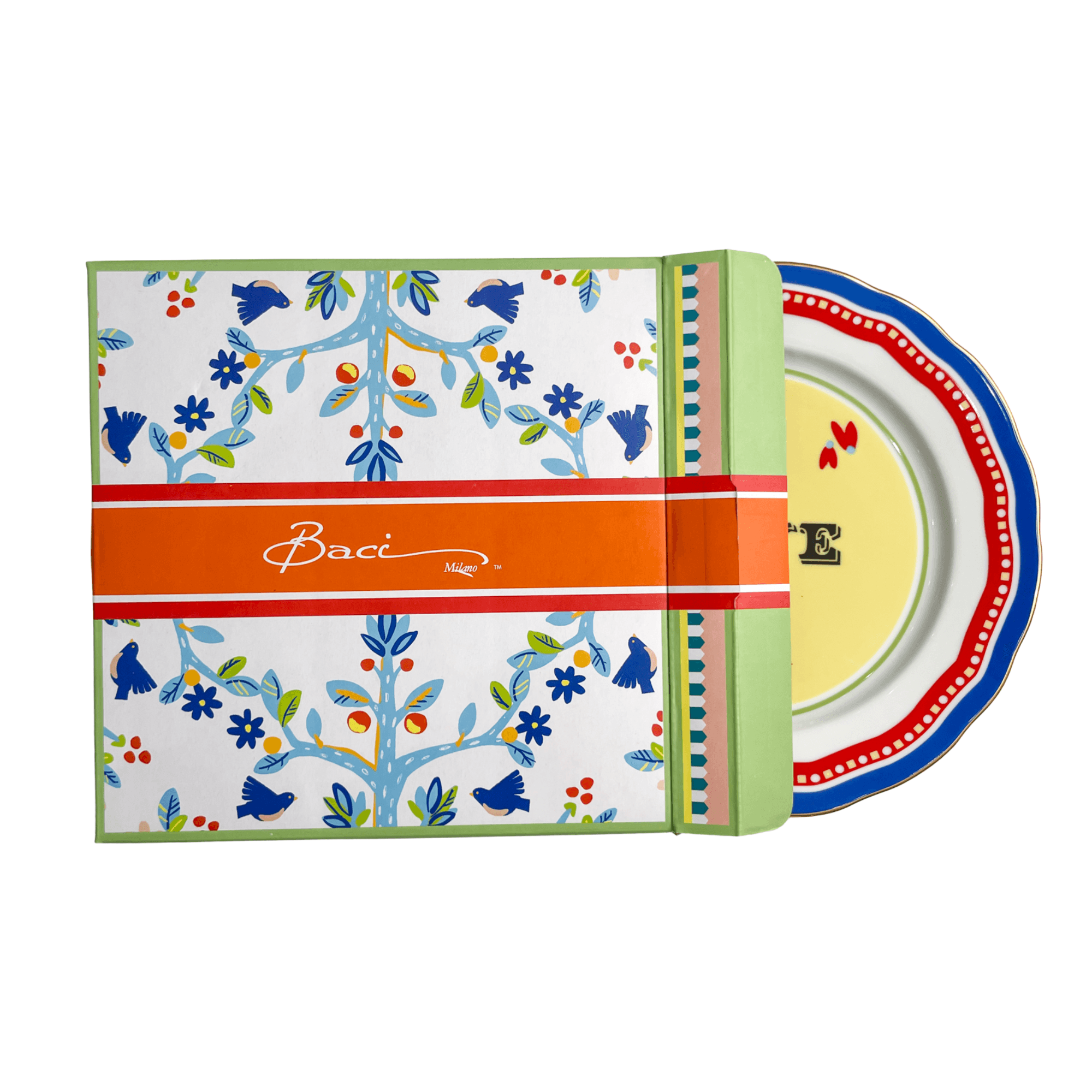 Porcelain Dessert Plate - Love - Mamma Mia - Baci Milano