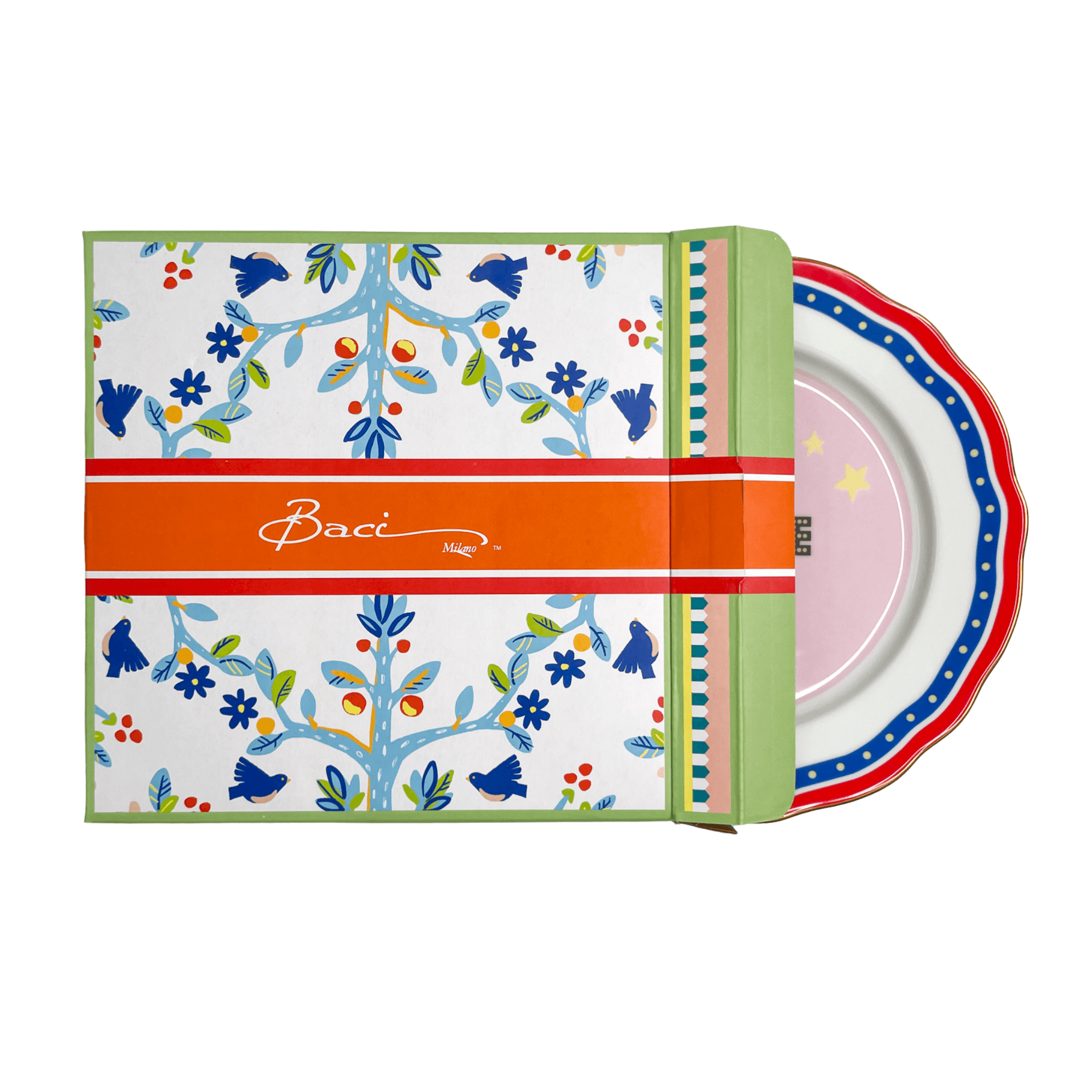 Porcelain Dessert Plate - Peace - Mamma Mia - Baci Milano