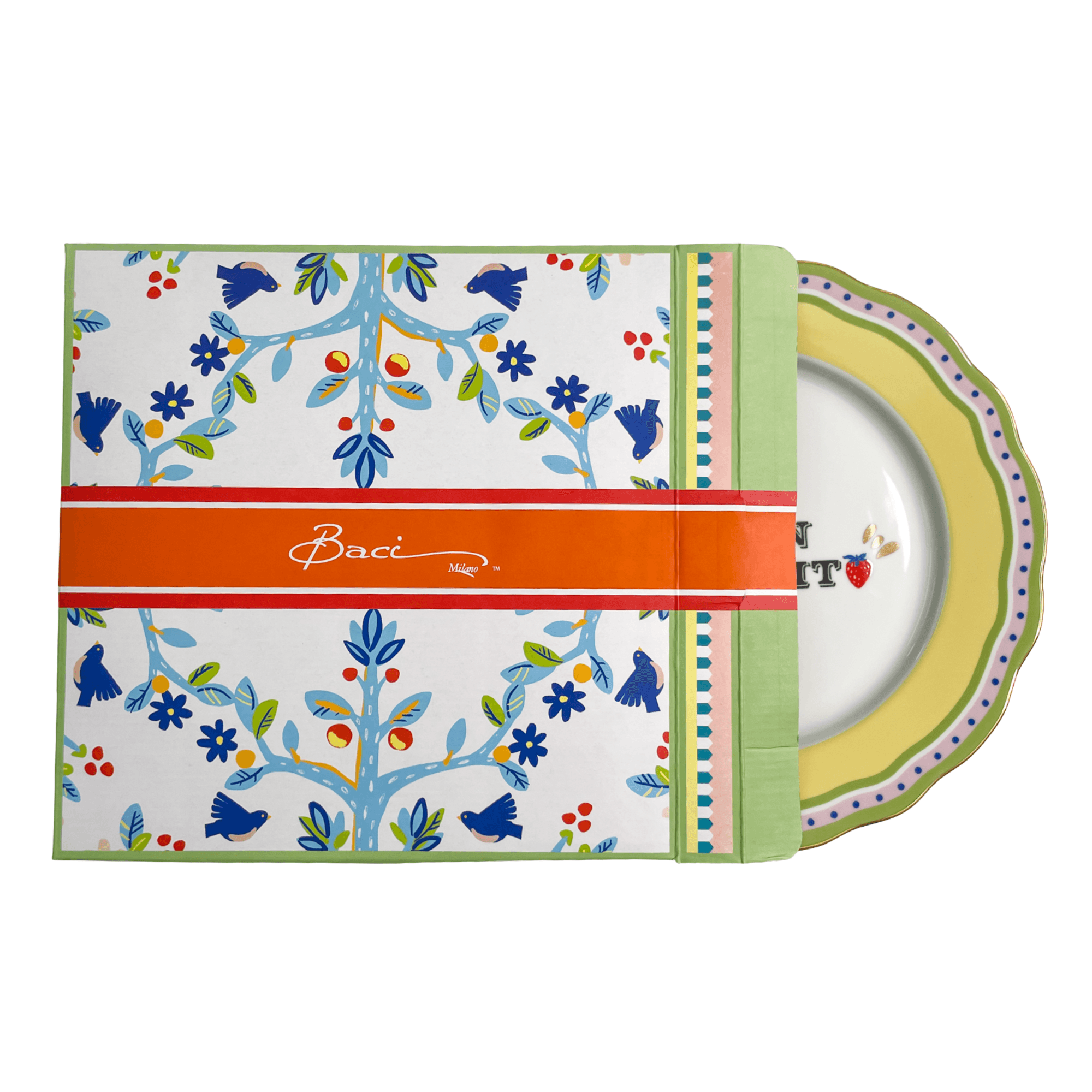 Porcelain Dinner Plate - Buon Appetito - Mamma Mia - Baci Milano