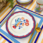 Porcelain Dinner Plate - Hand - Mamma Mia - Baci Milano